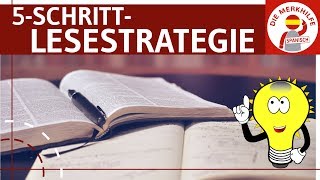 Tipps für schnelles amp effektives Lesen amp Verstehen  5SchrittLesemethode  Lesestrategie [upl. by Gratianna]