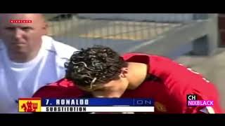 RONALDOS FIRST MATCH FOR MAN UTD [upl. by Eetnuahs964]