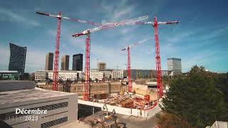 ArcelorMittal Kirchberg Headquarters  Constructions time lapse [upl. by Ahsiat]