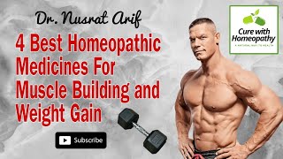 4 Best Homeopathic Medicines for Muscle Building and Weight Gain [upl. by Jacie74]