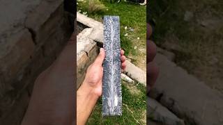 Feather Pattern Damascus Steel Billet Bar damascussteel bladesmithing blade knifereview metal [upl. by Ruberta]