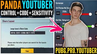 NEW PANDA Layout Code And Sensitivity Code 2021  PUBG MOBILE  Blazed Gaming [upl. by Euqininod]