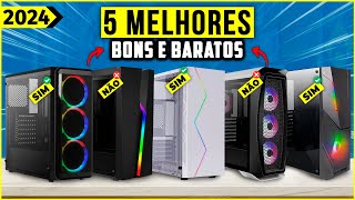 OS 5 MELHORES GABINETE GAMER EM 2024  Tem Gabinete Barato com Fans e Outros [upl. by Farrel]