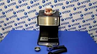 Приготовление эспрессо в кофеварке Vitek VT1514 BK [upl. by Enomes]