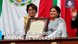 Esto dice el Bando Solemne que declara a Clara Brugada como Jefa de Gobierno [upl. by Udenihc870]