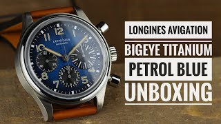 Longines Bigeye Petrol Blue Titanium Unboxing [upl. by Hawk]