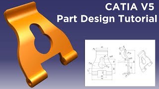 CATIA V5 Practice for beginners  CATIA V5 Part Design Tutorial 13 [upl. by Novat]