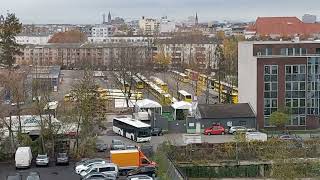 Doppeldecker Eindecker Eindecker EBusse Gelenkbusse am BVG Betriebshof Cicerostraße [upl. by Lambard]