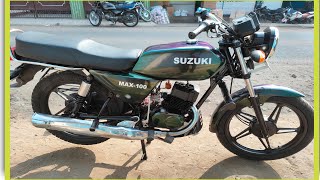 Suzuki Max 100  1985 Bike Restoration  modification [upl. by Yblehs]