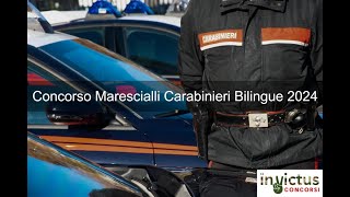 Concorso per 24 Allievi Marescialli Carabinieri Bilingue 2024 [upl. by Ilesara]