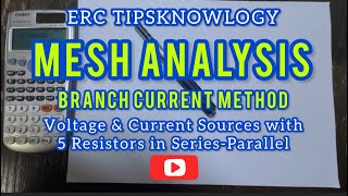 How to use Mesh Analysis on a voltage amp current source and 5 resistors in seriesparallel circuit [upl. by Gemma3]