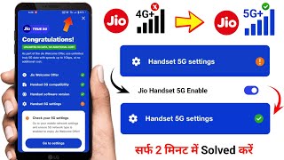 Jio 5G Handset Settings Problem  handset 5G settings not enabled jio  Jio 5G Network [upl. by Oiramrej]