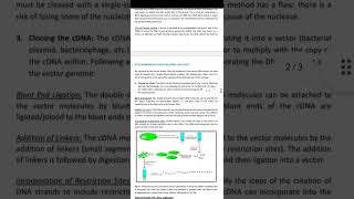 cDNA and construction of cDNA libraries botanynotes neet easynotes shortsvideo viralvedio [upl. by Kerin827]