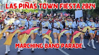 LAS PIÑAS TOWN FIESTA 2024 MARCHING BAND PARADE AND PATYO ENTRANCE [upl. by Imaj72]