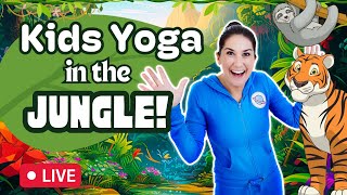 Kids Yoga with Animals amp More  LIVE 🔴 [upl. by Rexana]