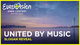 Eurovision Song Contest slogan reveal We are United By Music in Malmö 2024 🇸🇪 [upl. by Rema]