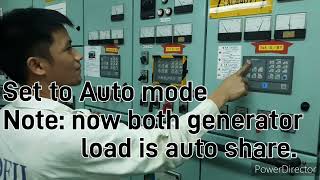 MANUAL SYNCHRONIZING OF GENERATOR ENGINE [upl. by Inava697]