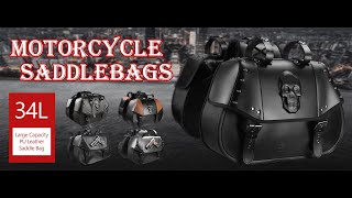 Quixofiber Motorcycle Saddlebags Side Saddle Bags Universal for Harley Honda Yamaha Sixty Kawasaki [upl. by Fai430]