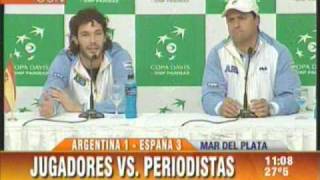 Copa Davis derrota y pelea con la prensa [upl. by Ezitram431]