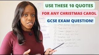 Top 10 Quotes To Use In ANY Christmas Carol Exam Question  2024 GCSE English Literature Exam [upl. by Siuqram]