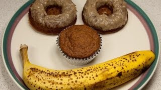 Gluten Free Banana Doughnuts with Banana Icing Low salt [upl. by Fredric771]