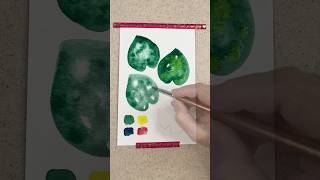 Watercolor Leaves with Analogous amp Complementary Colors shorts watercolortutorial [upl. by Leona]