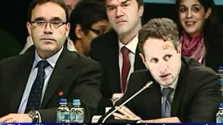 US Treasury chief Geithner in key eurozone talks [upl. by Mollee]