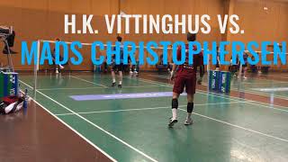 Vittinghus vs Mads Christophersen match  Gentofte vs HøjbjergViaBiler badminton league [upl. by Eiduam]