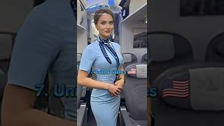 Top 10 Most Beautiful Air Hostess Uniform 🥋 shorts [upl. by Nellad44]