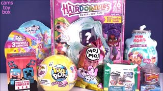 Hairdorables 2 DOLLS Pikmi POPS Puppy DOG PALS 4 NUM NOMS MOJ MOJ Toy Unboxing FUN Kids [upl. by Alecram175]