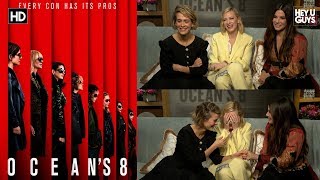 Oceans 8  Sandra Bullock Cate Blanchett amp Sarah Paulson Interview [upl. by Parthen]