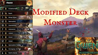 51 Gwent the Witcher Card Game Monster modifiziertes Deck Ogroid Renfri Chrum Zyklop [upl. by Aihseuqram]