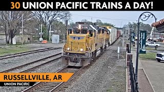 Russellville Arkansas USA  Virtual Railfan Live [upl. by Mcconaghy]