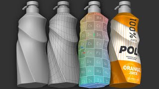 How to UV Unwrap Complex CylindersBottles  Cinema 4D [upl. by Sibylle]