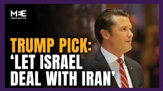 Trumps defence secretary pick Pete Hegseth says US should let Israel strike Irans nuclear sites [upl. by Singleton848]