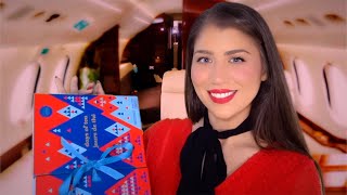 ASMR  Luxury Flight Attendant Christmas Roleplay 🇮🇹 Italian Accent [upl. by Cesaria12]