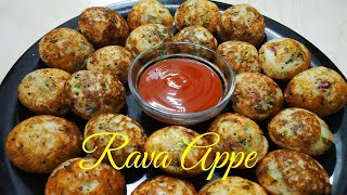 Rava Appe  Rava Suji Semolina Appe Recipe [upl. by Pessa]