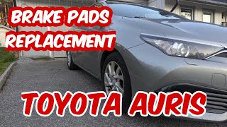 Toyota Auris Front brake pads Replacement replacement brakepads toyota [upl. by Jerroll]