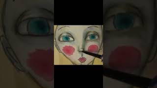 Creating a WHIMSICAL mixed media face and ENCAUSTICS [upl. by Henderson972]