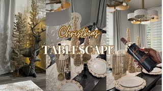 NEW Decorate With Me  Glam Holiday Tablescape [upl. by Atsahc584]