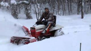 snowblowing with the gravely 816 and 44quot MA210 Snow Cannon [upl. by Airlee]