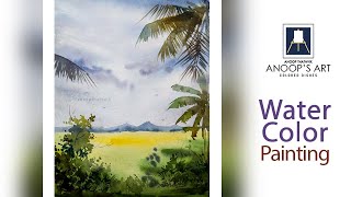 WATER COLOR PAINTING  EASY WATER COLOR PAINTING  WATER COLOR DEMO [upl. by Adnirolc242]