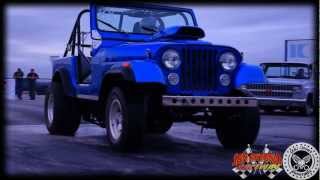 CJ7 Drag Racing JEEP at San Antonio Raceways Truck Nationals 2012 [upl. by Aicirtel356]