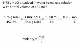 Molarity  Chemistry Tutorial [upl. by Mackenzie]