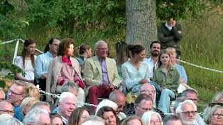 Princess Estelle and Princess Madeleine Jill Johnsson concert at Solliden Palace [upl. by Alyakim20]