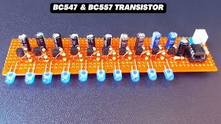 This 10 Channel Running LED Circuit  BC547BC557 amp NE555  product tech [upl. by Wagstaff902]