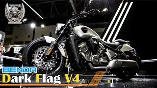 2024 BENDA DARK FLAG V4 500cc TECHCRUISER  At par with Harley Davidson and Triumph Bikes [upl. by Annaerda]