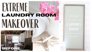 Laundry Room Makeover  Before and After Laundry Room  DIY Laundry Room Makeover [upl. by Yenrab272]