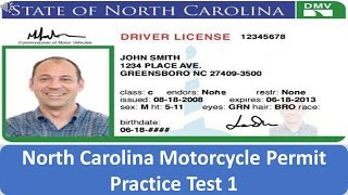 North Carolina Motorcycle Permit Practice Test 1 [upl. by Ameekahs938]