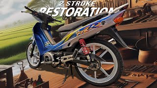 FULL SKILL RESTORATION OF 2 STROKE YAMAHA F1Z R limited edition [upl. by Akinajnat]